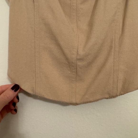 Abercrombie & Fitch Nude/Tan Corset Style Top- Medium - Picture 3 of 8